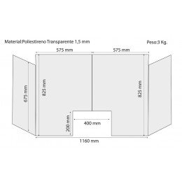 Mampara Anticontagio con laterales