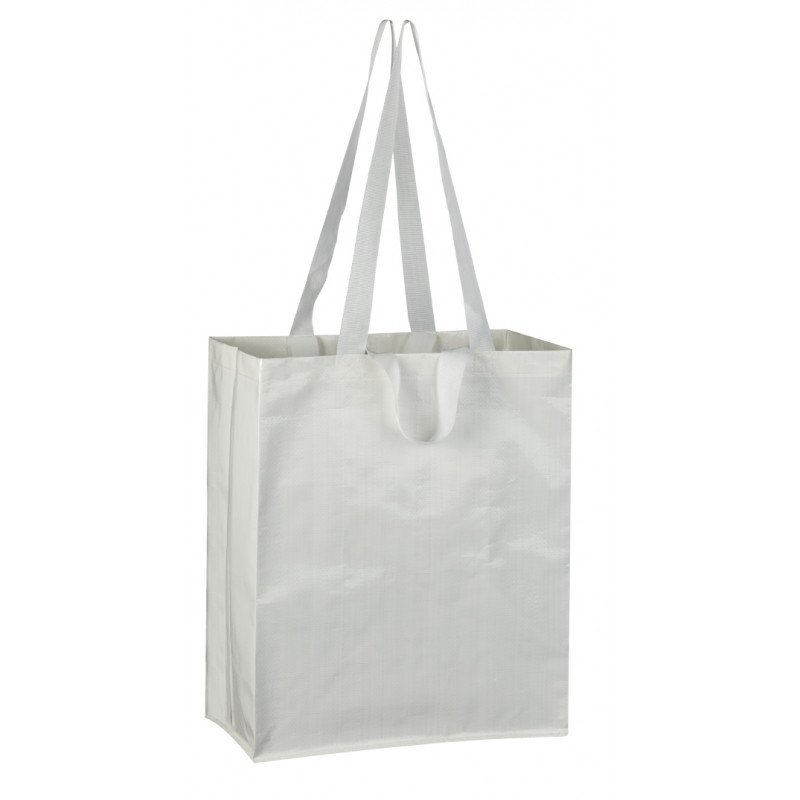 bolsa de rafia blanca brillo 36x43x20