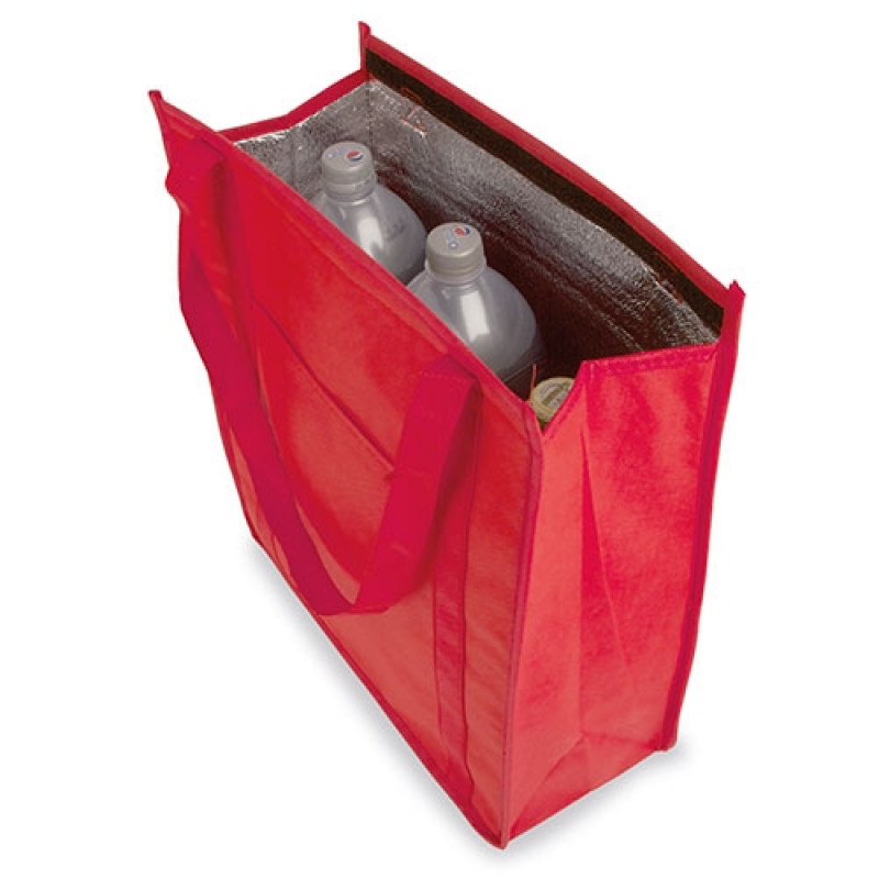bolsa termo nevera isoterma reutilizable 33x40x14 roja