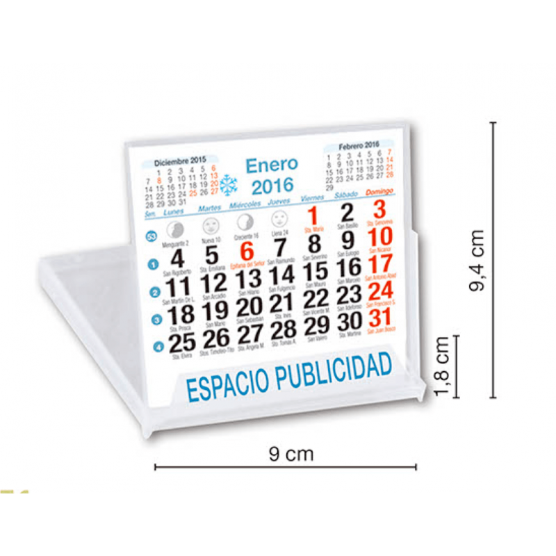 calendario sobremesa CD neutro