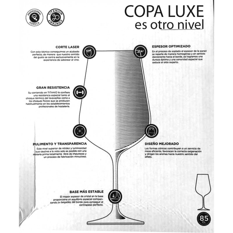 ficha técnica copa cristal alta calidad