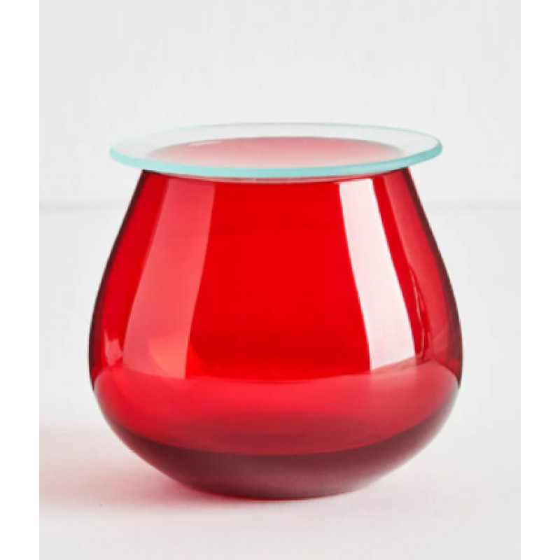 copa cata aceite roja con tapa de vidrio