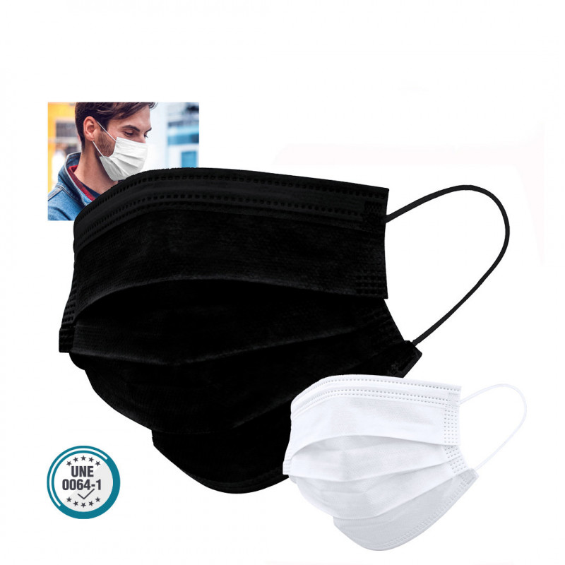 mascarilla higiénica desechable triple capa