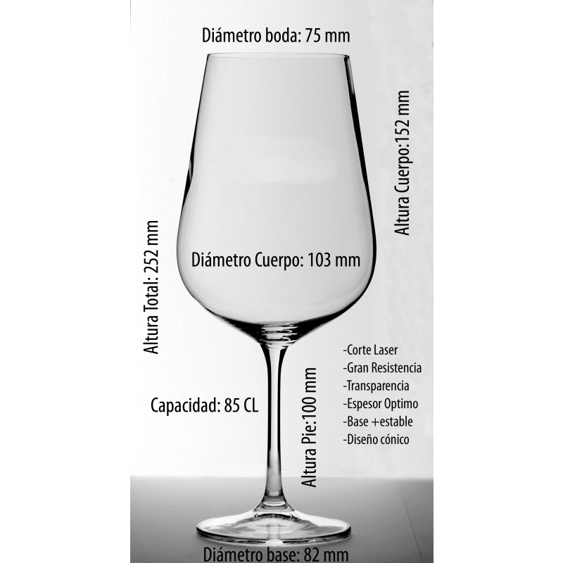 medidas copa vino alta calidad personalizable