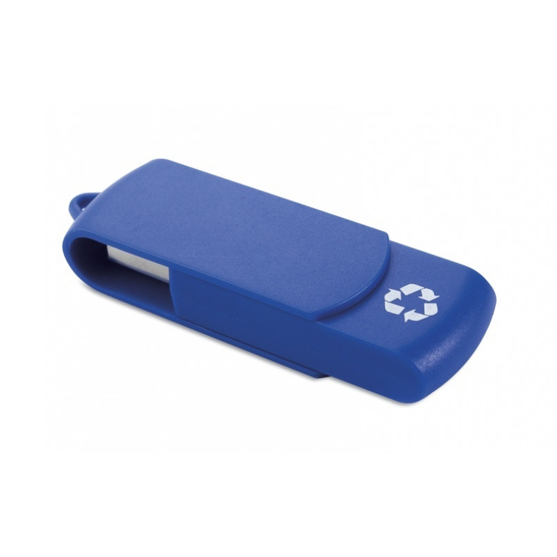 Pendrive memoria usb Recicloflash.Mecanismo rotatorio, realizada en plástico 100% reciclado
