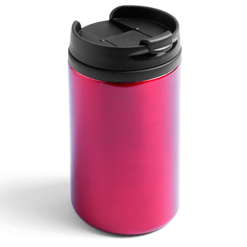 vaso acero con dosificador Citrox fucsia