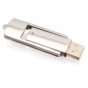 Memoria USB metalico acero brillo