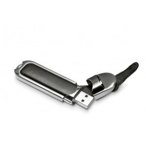 Pendrive memoria usb Datashield.Carcasa de metal duro con aplicaciones de piel.