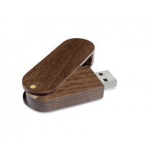 Pendrive memoria usb woodyflash.Rotatoria de madera