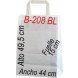 Bolsa Multiusos de papel celulosa blanco 44x49,5 cm  Asa Plana