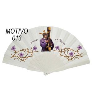 Abanico Religioso 14 varillas plástico