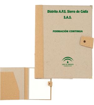 Carpeta Cartón reciclado natural.
