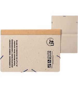 Carpeta gomillas cartón reciclado natural