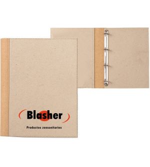 Carpeta anillas cartón reciclado natural