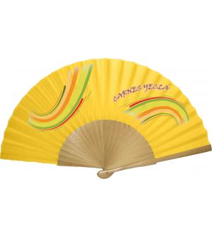 Abanico Tela 24 varillas madera lacada