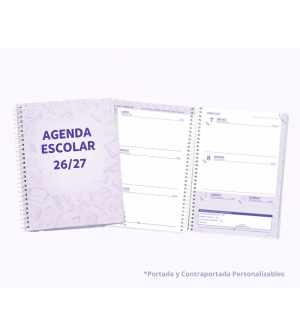 Agenda Escolar Semana Vista Personalizable