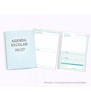 Agenda Escolar 2 Días Página Personalizable