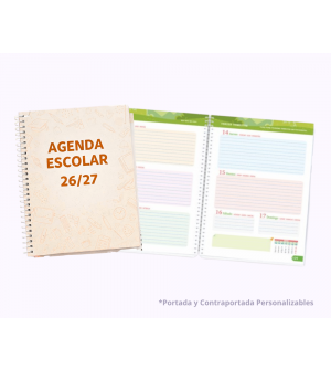 Agenda Escolar Semana Vista A Todo Color Personalizable