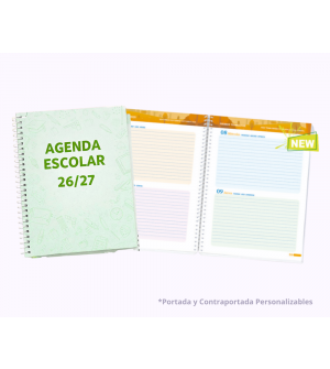 Agenda Escolar 2 Días Página A Todo Color Personalizable