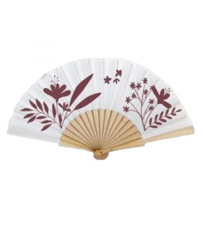 Abanico varillas madera noble pulida