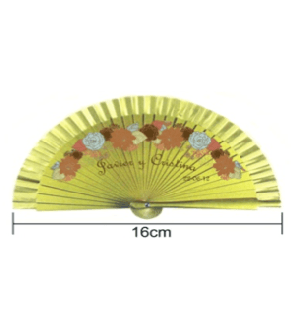 Abanico Religioso todo madera 16 cm