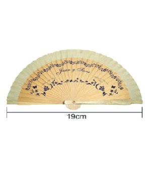 Abanico Religioso todo madera 19 cm
