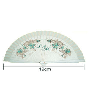 Abanico regalo boda todo madera 19 cm
