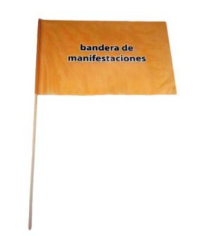 Bandera manifestacion con palo