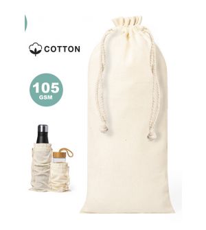 Bolsa de algodón para 1 botella o termo personalizable con su publicidad