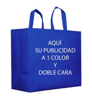bolsa de tela para la compra personalizada con la publicidad de su comercio a un solo color