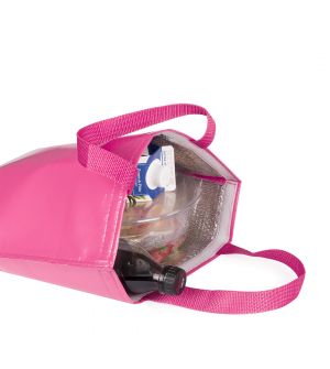 BOLSA NEVERA LISA BRILLO ROSA