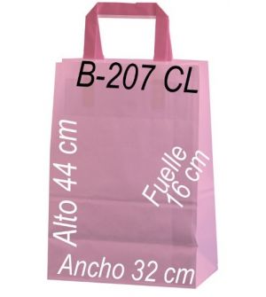 Bolsa papel celulosa 32x44 fondo de color Asa Plana