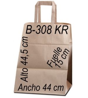 Bolsa papel Kraft liso 44X49,5 ASA PLANA