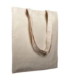 bolsa publicitaria de algodón ligero 120 grs. asas largas