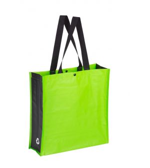 bolsa de rafia 38x38x12 personalizada con tu logo. Color verde lima