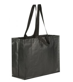 bolsa de rafia negra 50x40x20 cm asas dobles