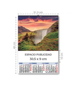 Calendario de pared 31x48 cm trimestral