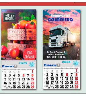 Calendario con imán para nevera