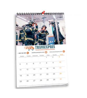 Calendario de pared mensual con 7 hojas para publicidad de empresa