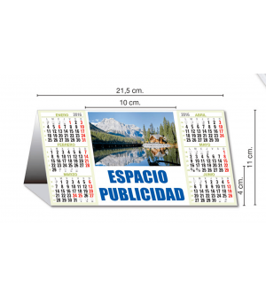 Calendario Sobremesa semestral 21x11