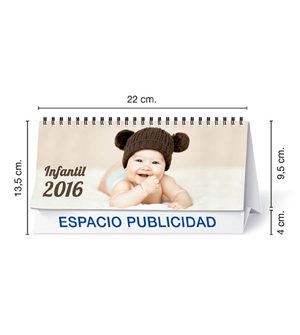 Calendario Sobremesa mensual 22x14