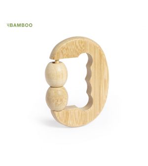 Masajeador para publicidad de clínicas en madera de bamboo