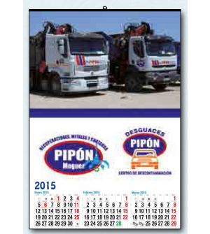 Calendario trimestral pared