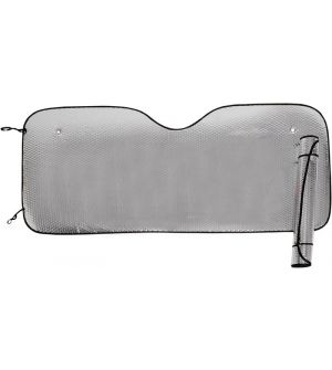 Parasol térmico plateado por las dos caras con ventosas. Tamaño extra grande 70x145 cm
