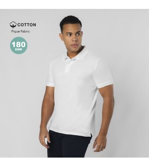 Polo Blanco Algodón Manga Corta Adulto Personalizable