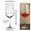 Copa de cristal de 50 CL para vinos personalizable con el logo del evento.