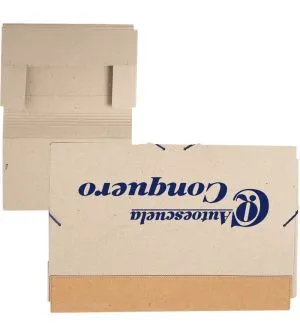Carpeta gomillas cartón reciclado solapas