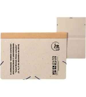 Carpeta gomillas cartón reciclado natural