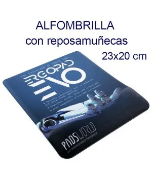 Alfombrilla de ratón cuadrada ergonómica con reposamuñecas personalizada