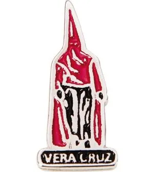 Pin figura cofrade penitente con plaquita